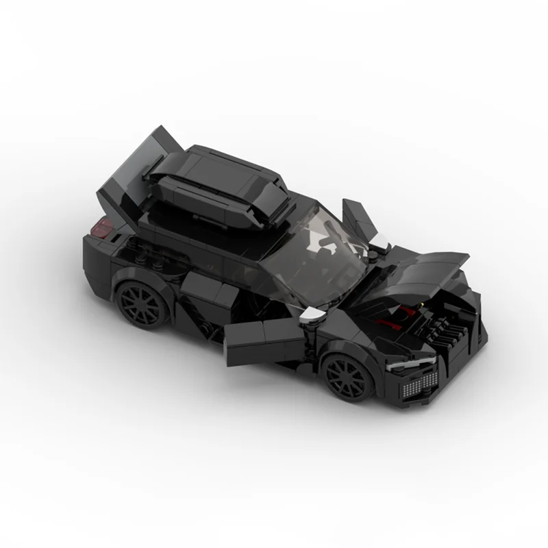 352 個 Moc カスタマイズテクニカル高級ブラックスポーツカーモデルスーパーカービルディングブロックスピード車両レンガのおもちゃ子供大人のギフト