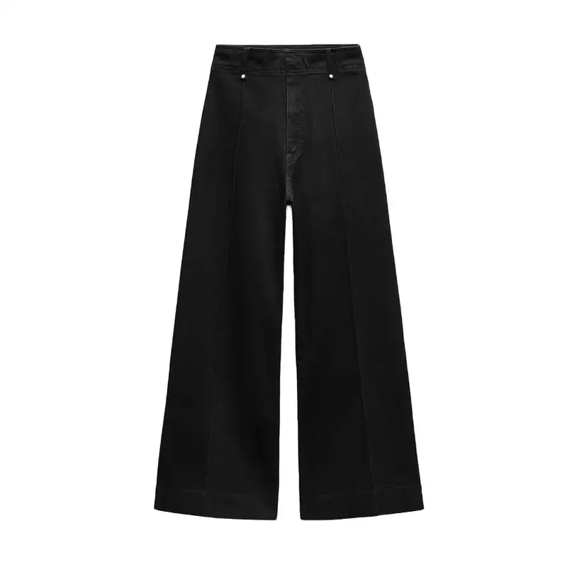 

Fall New Women's High Waist Casual Jeans Wide Leg Pants Regular Fit Long Trousers Faionable Versatile Ladies Denim Jeans