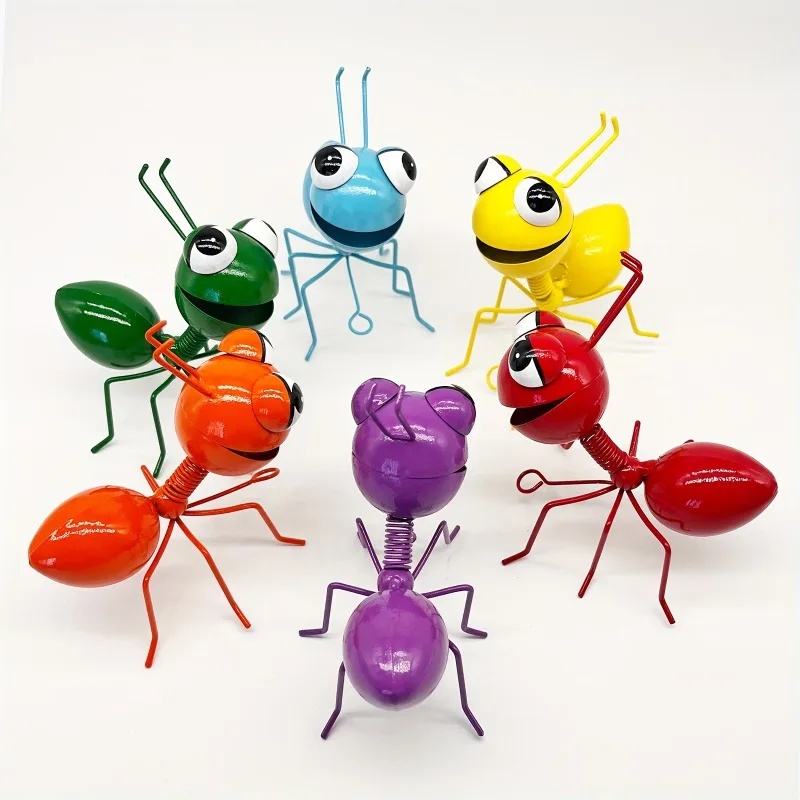 4pcs Iron Ant Wall Hanging Garden Rustic Decor European Simulation Craft Ornament Metal Handmade Art