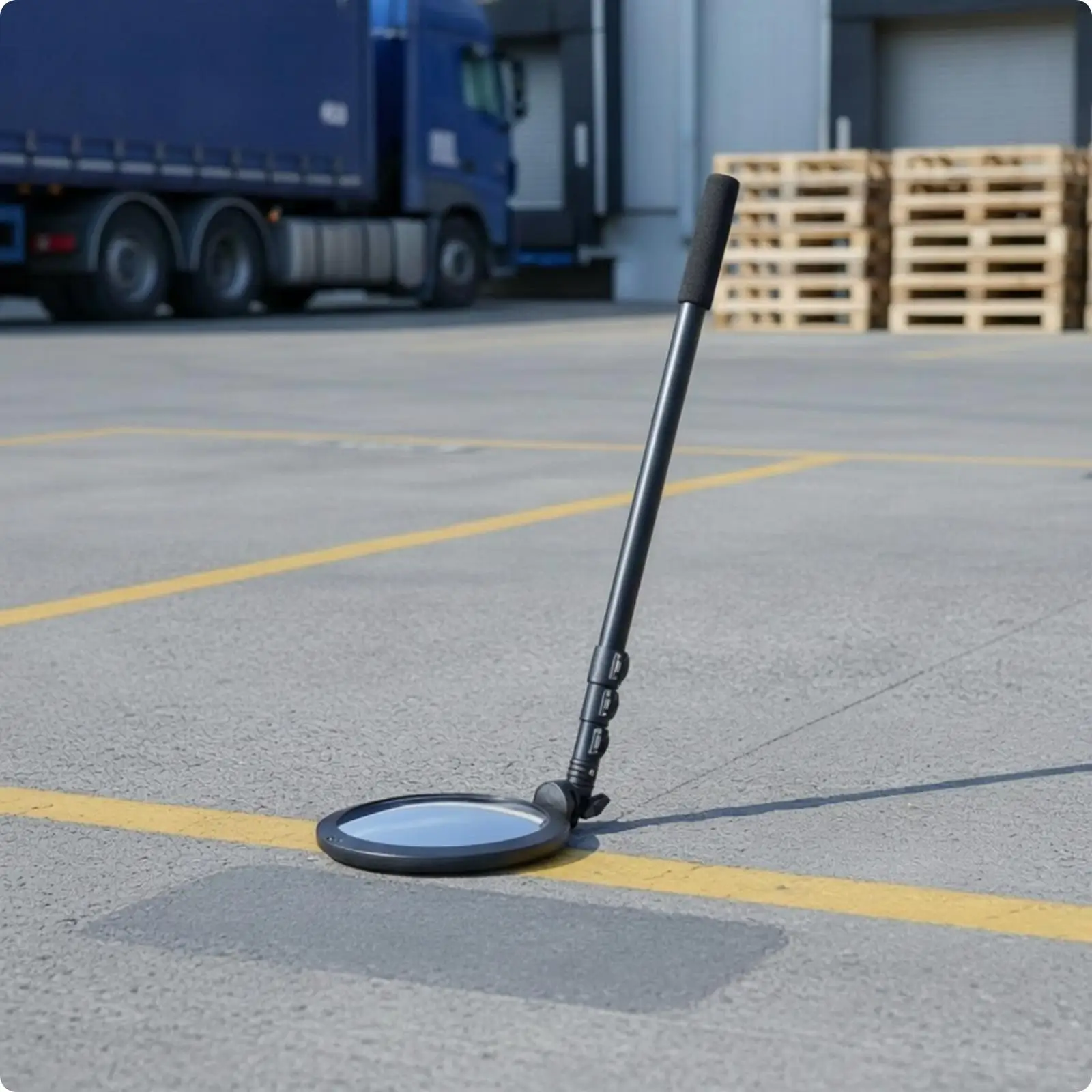 Extendable Car Underbody Mirror with Large Round Convex Lens for Hard to Reach Spots
