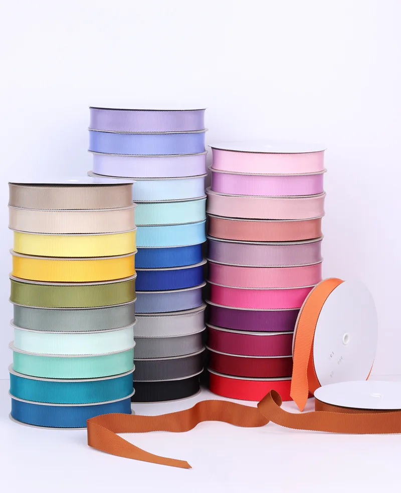 Grosgrain Till Ribbon Webbing Bias Muti-Color Polyester Binding Tape 6 9 12 15 20 25mm For Hat Clothing Wrapping Flower Bags Sew