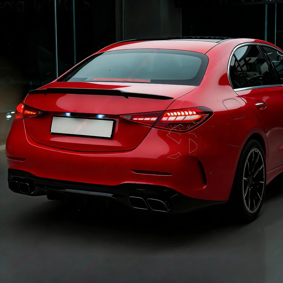 

Задний спойлер Brab для Mercedes C-класса W206 C200 C260 C300 C400 2022-2026, глянцевый черный ABS, для седана, на крышку багажника