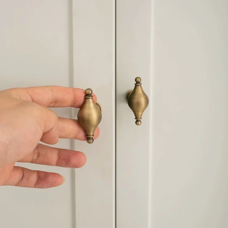 

Французская ретро-ручка, персонализированная ручка для двери шкафа, ящика, дверная ручка шкафа, креативная латунная дверная ручка шкафа