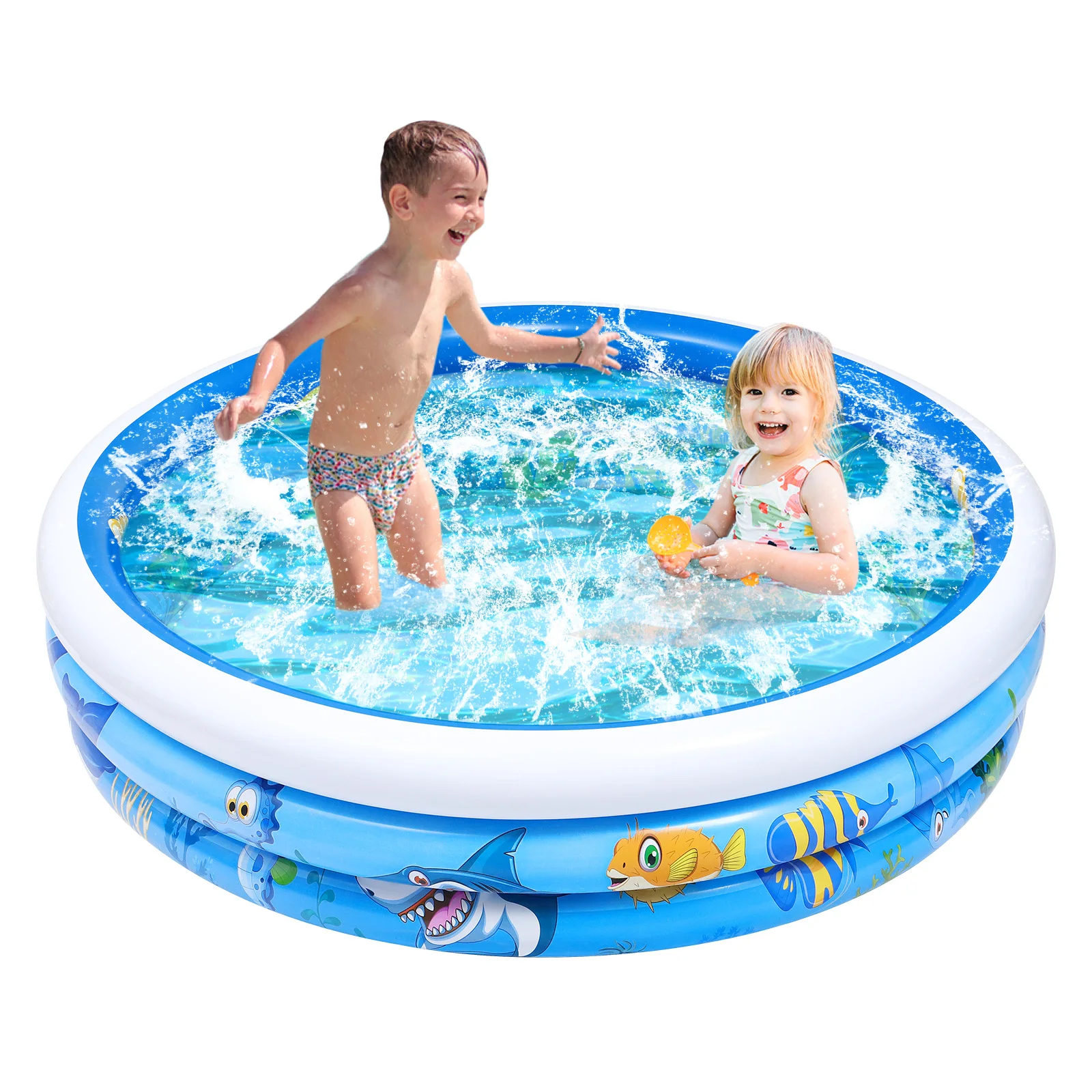 

Toyvian Inflatable Bathtubs Swimming Pool Portable Foldable Bathtubs Inflatable Round Kid Paddling Pool For Kids Adult 150x35cm