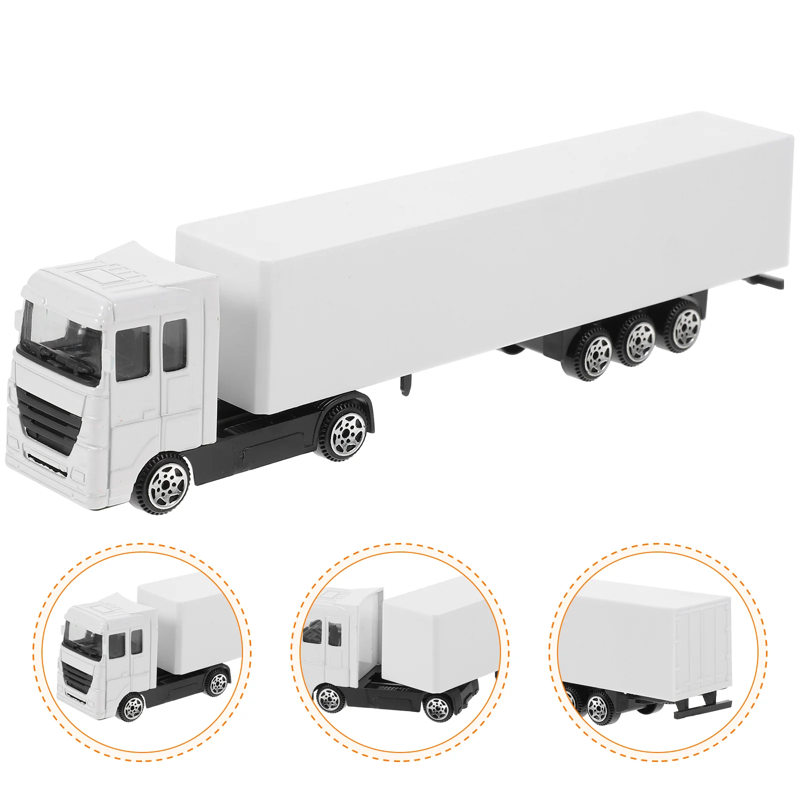 Semi Truck Toys Boys Alloy Large Truck Model Plaything Simulation Container Car Pull Back With Light Engineering Transport