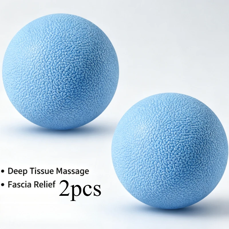 2pcs Massage Fascia Ball, Deep Tissue Muscle Relaxation Ball for Shoulder Neck Foot Sole Wrist Rehabilitation Yoga Fitness