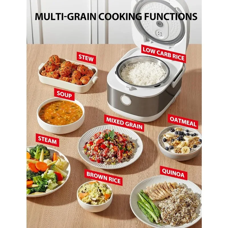 Popular. تسخين حثي لطباخ الأرز، جهاز طهي الأرز منخفض الكربوهيدرات، جهاز بخار رقمي منخفض السكر، 5.5 كوب غير مطبوخ