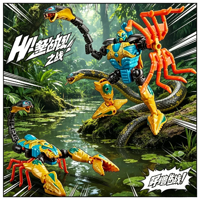 

【IN STOCK】Hasbro Age Of The Primes Deluxe Class Quickstrike Action Figure, Beast Wars Predacon Collectible Robot Toy