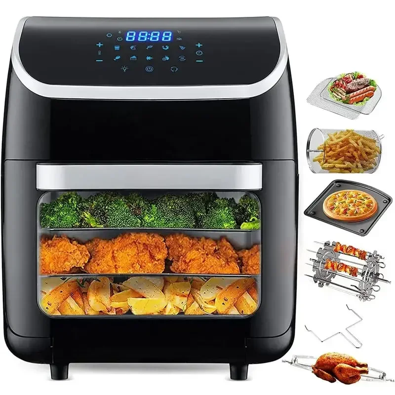 hot air fryer 1700W Digital LCD touch control Air Fryer Big Capacity 12L 15L Oil Free Air Fryer oven