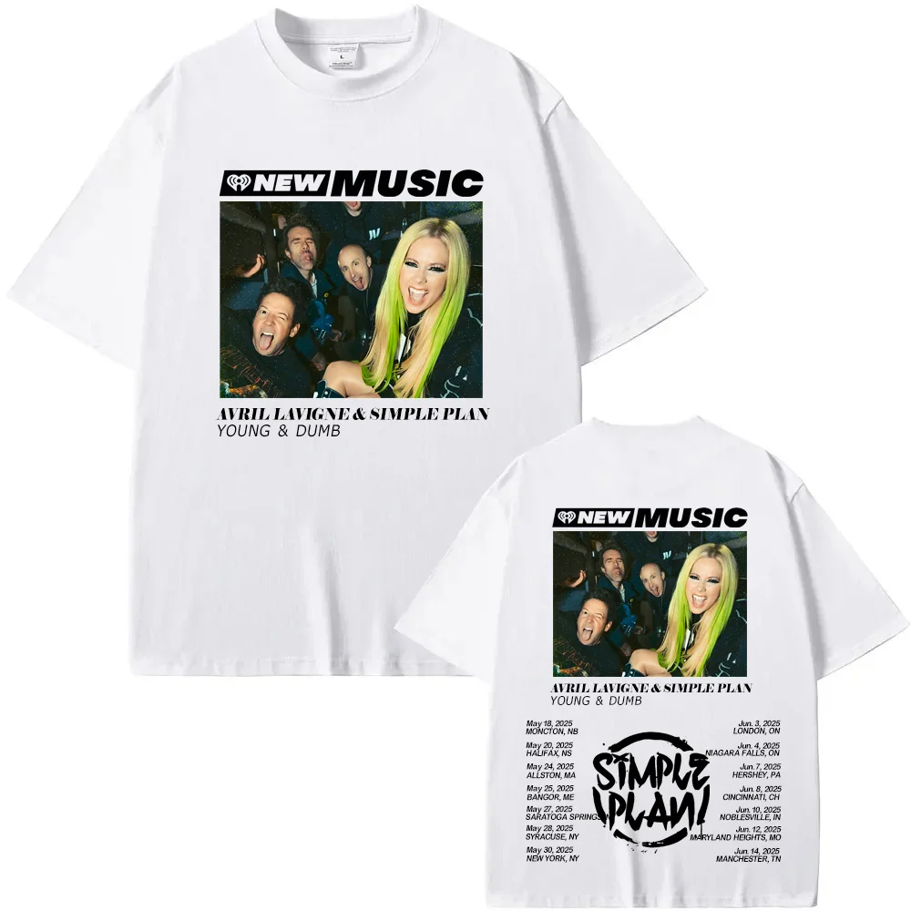 Avril Lavigne - Young & Dumb T-Shirt Funko Pop Harajuku Gothic Tee-shirt Short Sleeve men Casual Tshirt Round Neck Tees