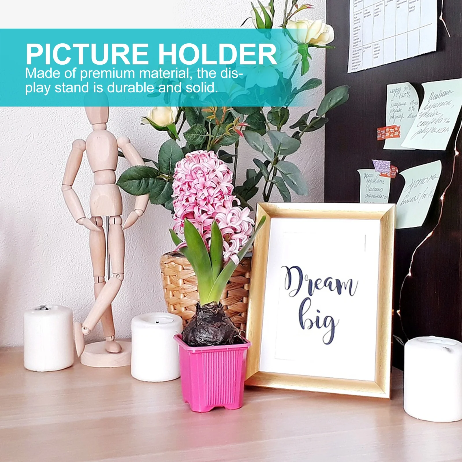 

12Pcs Plastic Photo Frame Brackets Multi-Use Display Stands for Tabletop Artwork Picture Holder Rack Support Photo Frame Holders