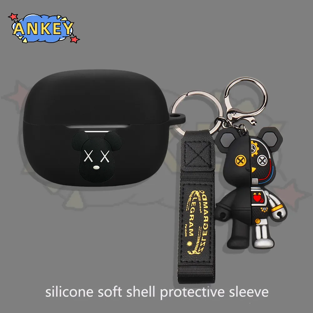 

Для OPPO Enco Air4i, OPPO Enco Buds3 Pro Силиконовый чехол Симпатичные наушники для обуви Мягкий защитный чехол Кожа гарнитуры с подвеской