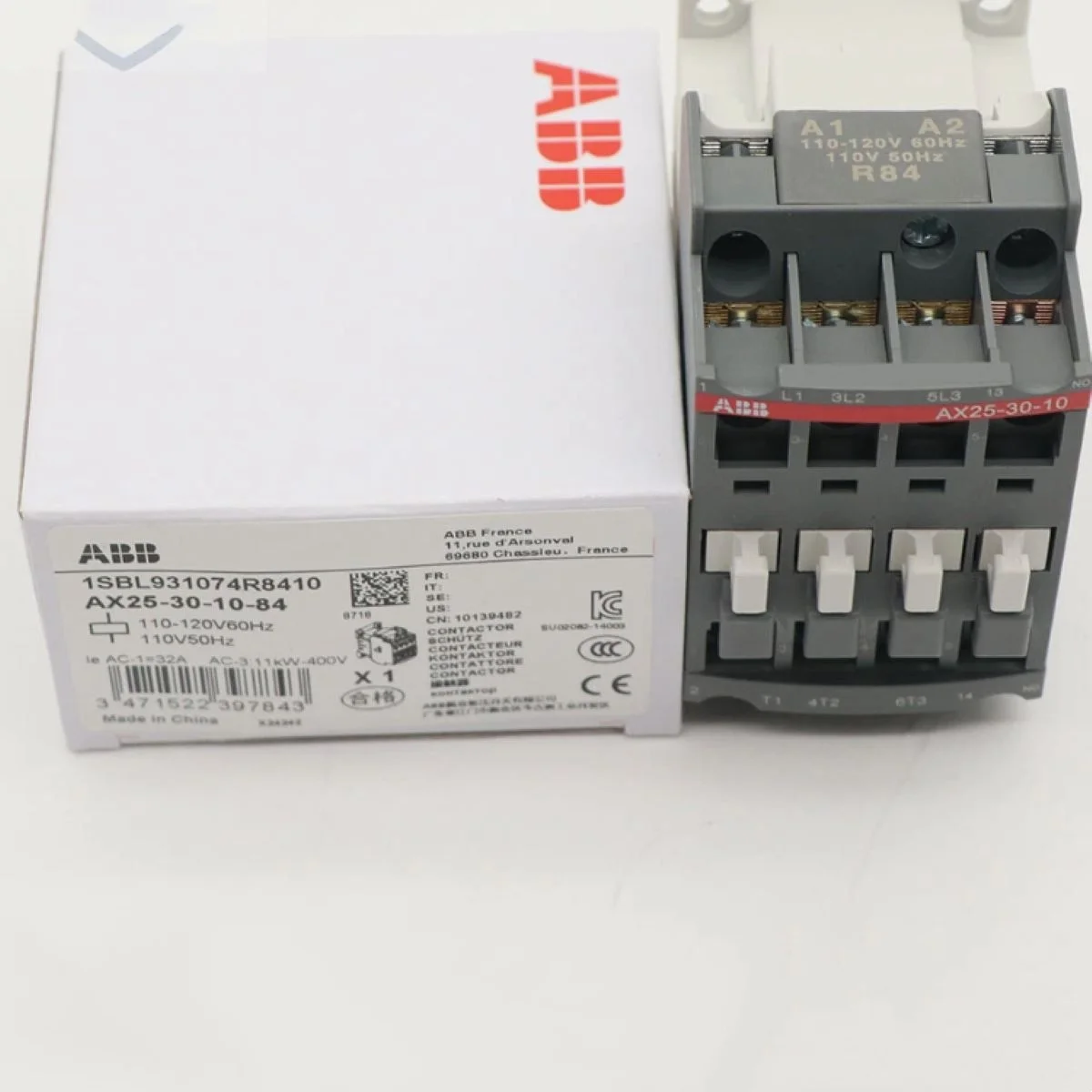 AX25-30-10-84*110V 50Hz/110-120V 60Hz 10139482 1SBL931074R8410 contactor