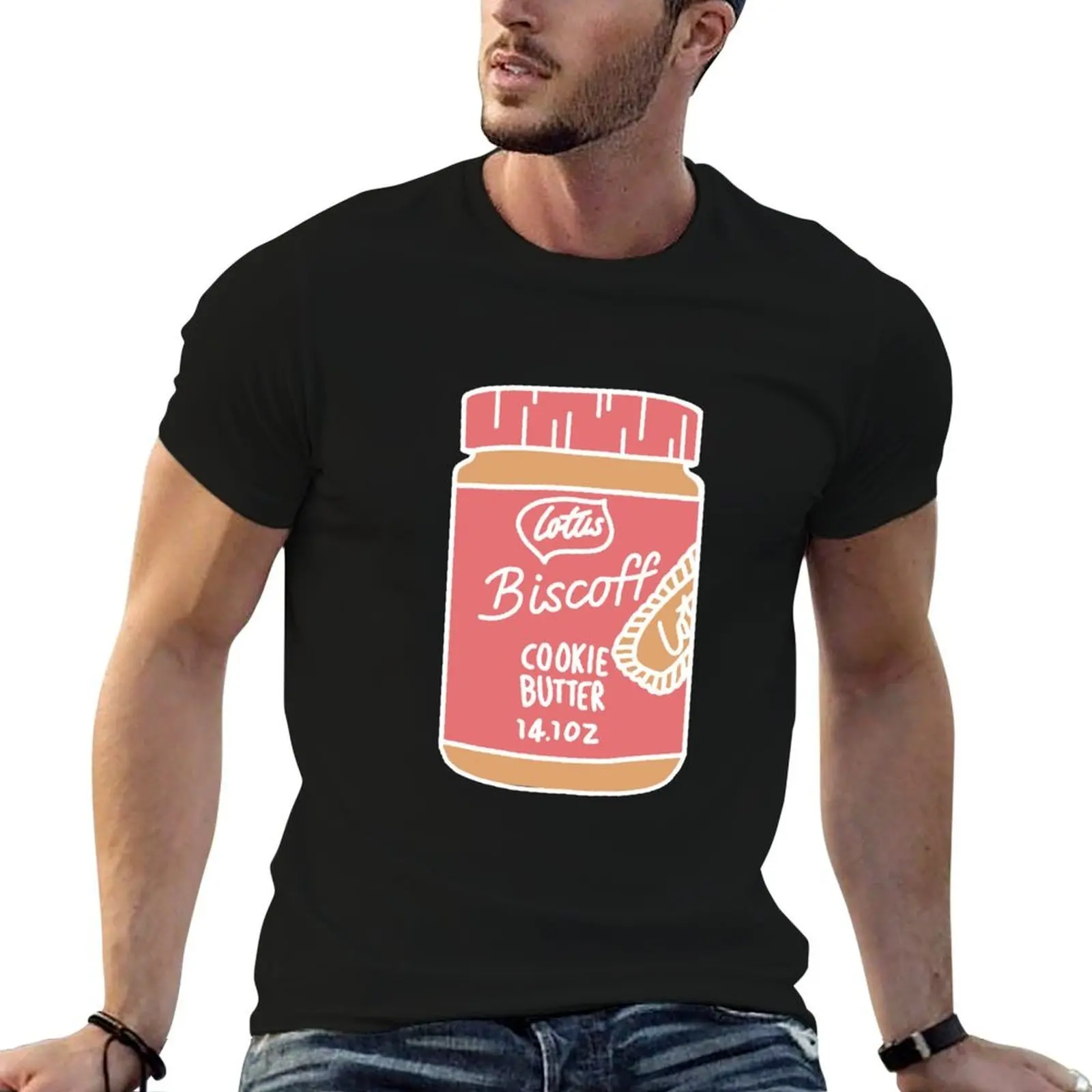 

Biscoff Jar T-Shirt men t shirt cotton 100% anime t shirts for man T-Shirt