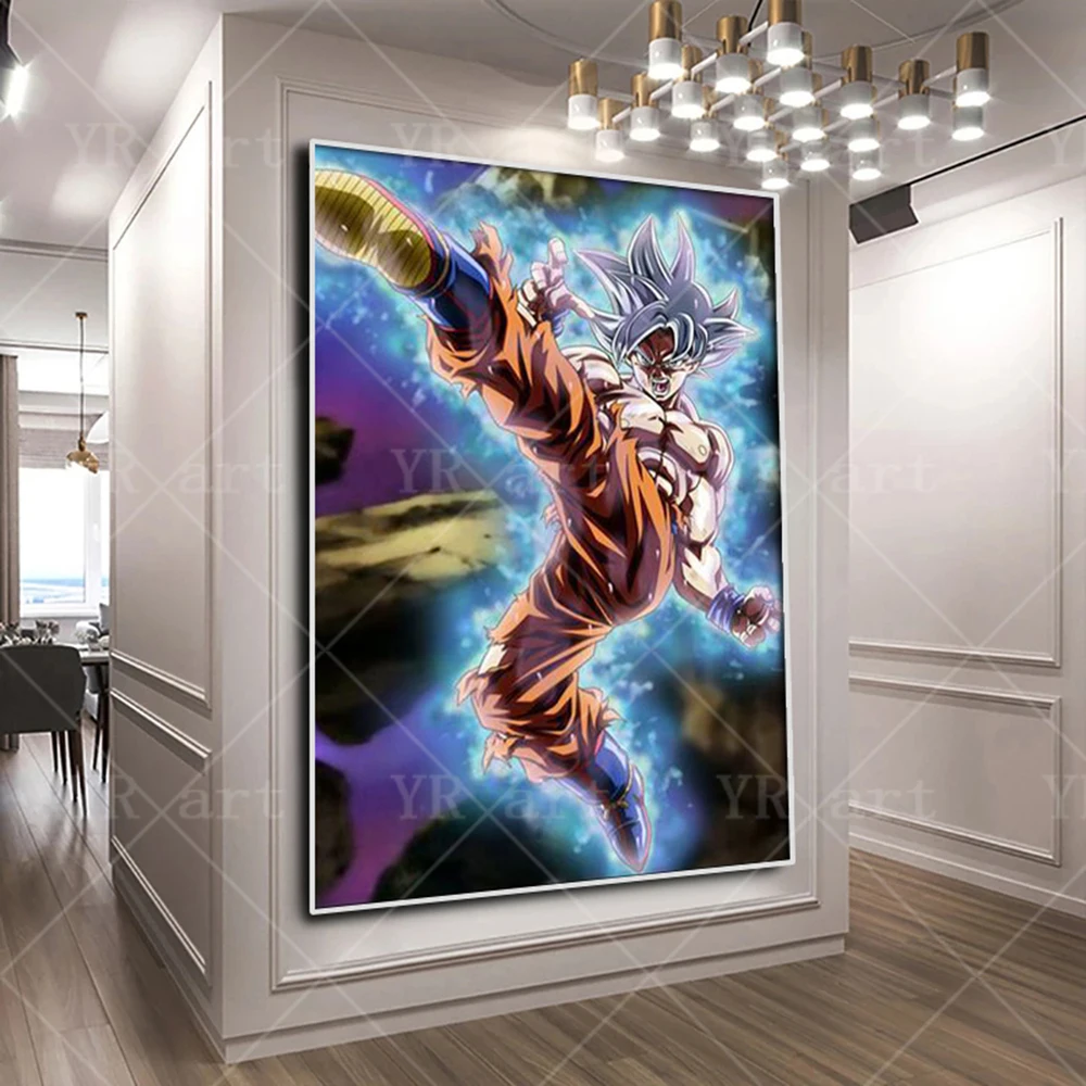 Japanese Surrounding Anime Dragon Ball Canvas Poster Print Super Saiyan Kakarot Vegeta Mural Art Decoration Picture Wall Prints