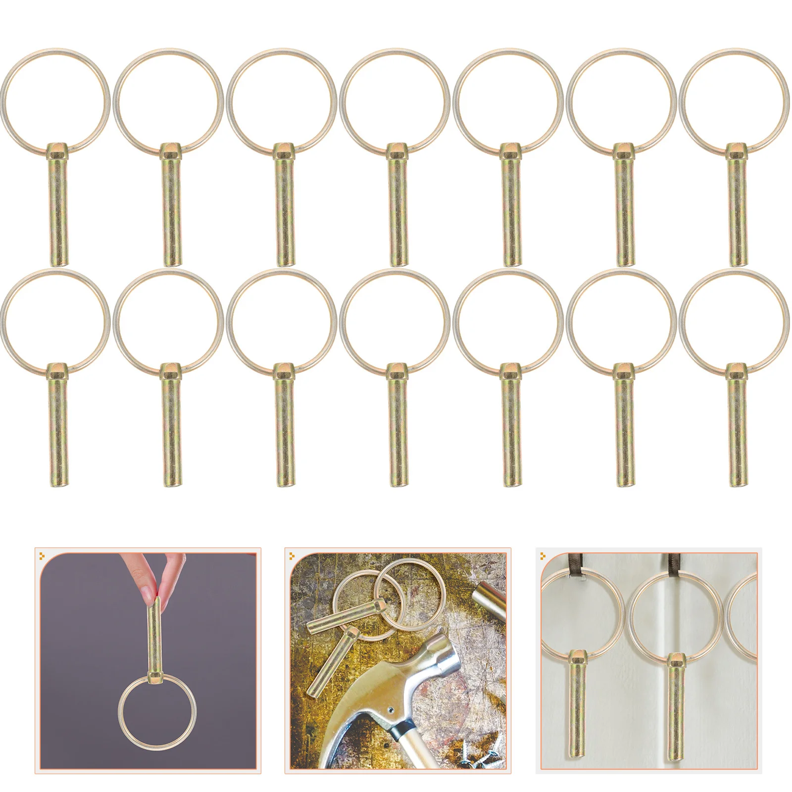 

16 шт., кольца с булавкой, сверхмощные сельскохозяйственные тракторы, прицеп, железная запирающая тележка, газон, сад, автомобиль, грузовик, косилка