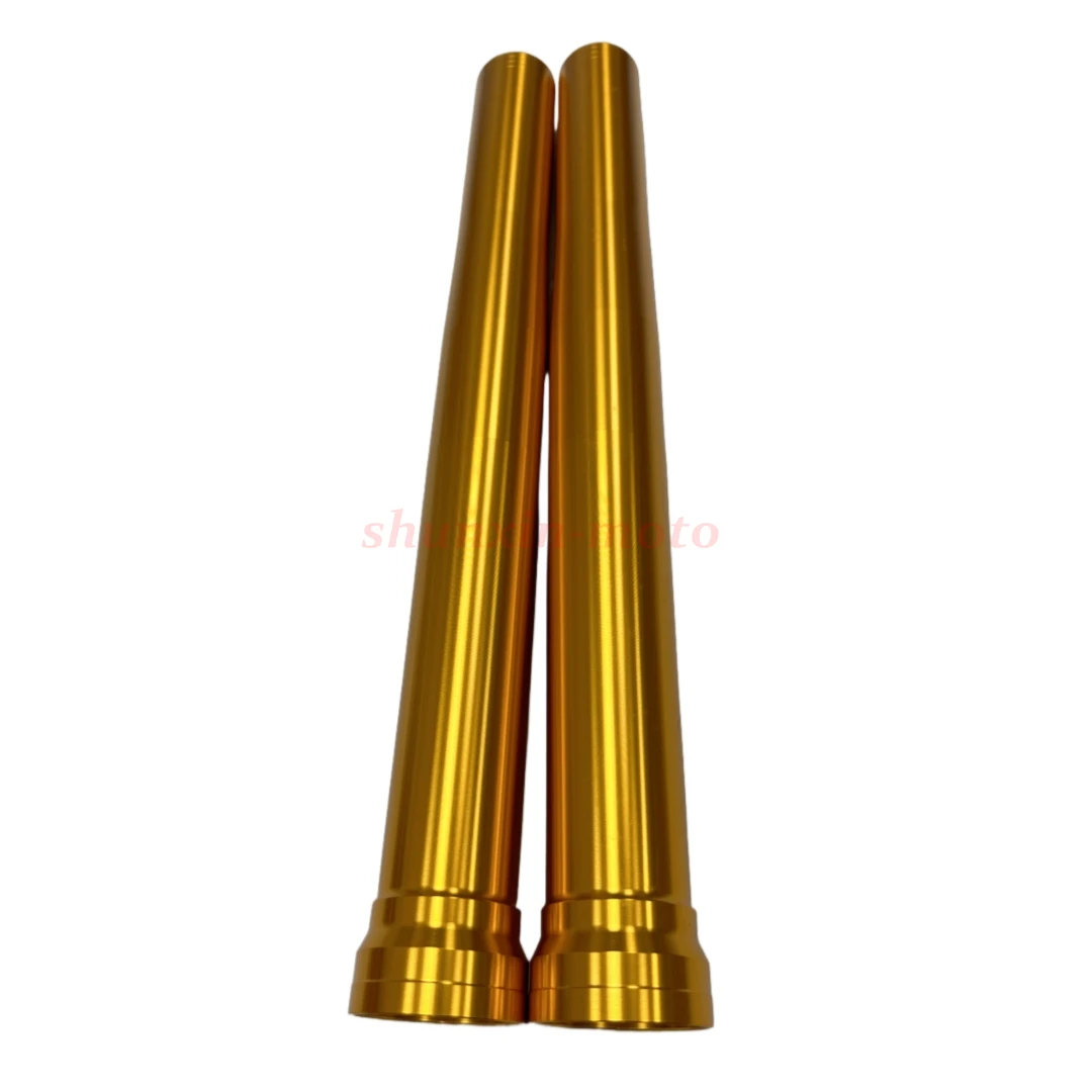 Front Fork Pipes Outer Fork Tubes Gold Pair For YAMAHA YZF R1 2015-2024 2016 2017 2018 2019 YZF R6 2017-2020 505mm 19.88inch