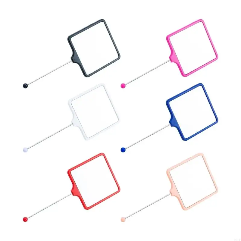 D0UE Miroir vanité portable Ergonomic Grip avec des briseurs résistants aux maquilleurs des touchons