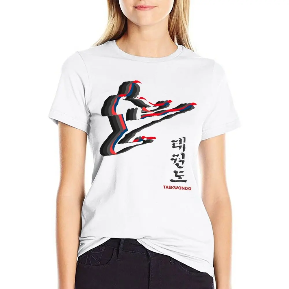 Round Neck Taekwondo Taekwon Do Tae Kwon Do T-shirt  Move Top Tee Novelty Funny Novelty Aactivity Competition