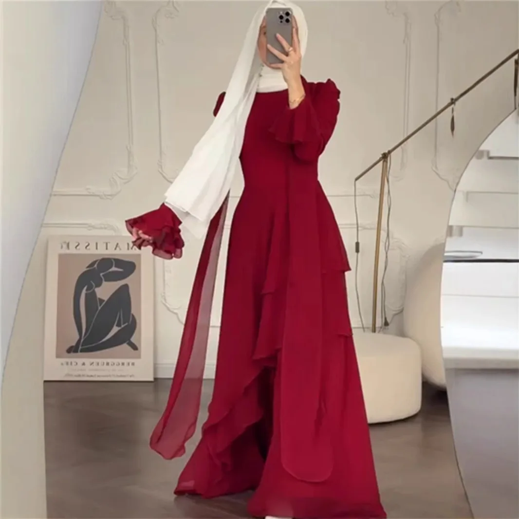 

2026 Spring Season New Design Sense Luxurious Fashion Long Sleeve Long Dress Comfortable Elegant Dress Islam Elegant