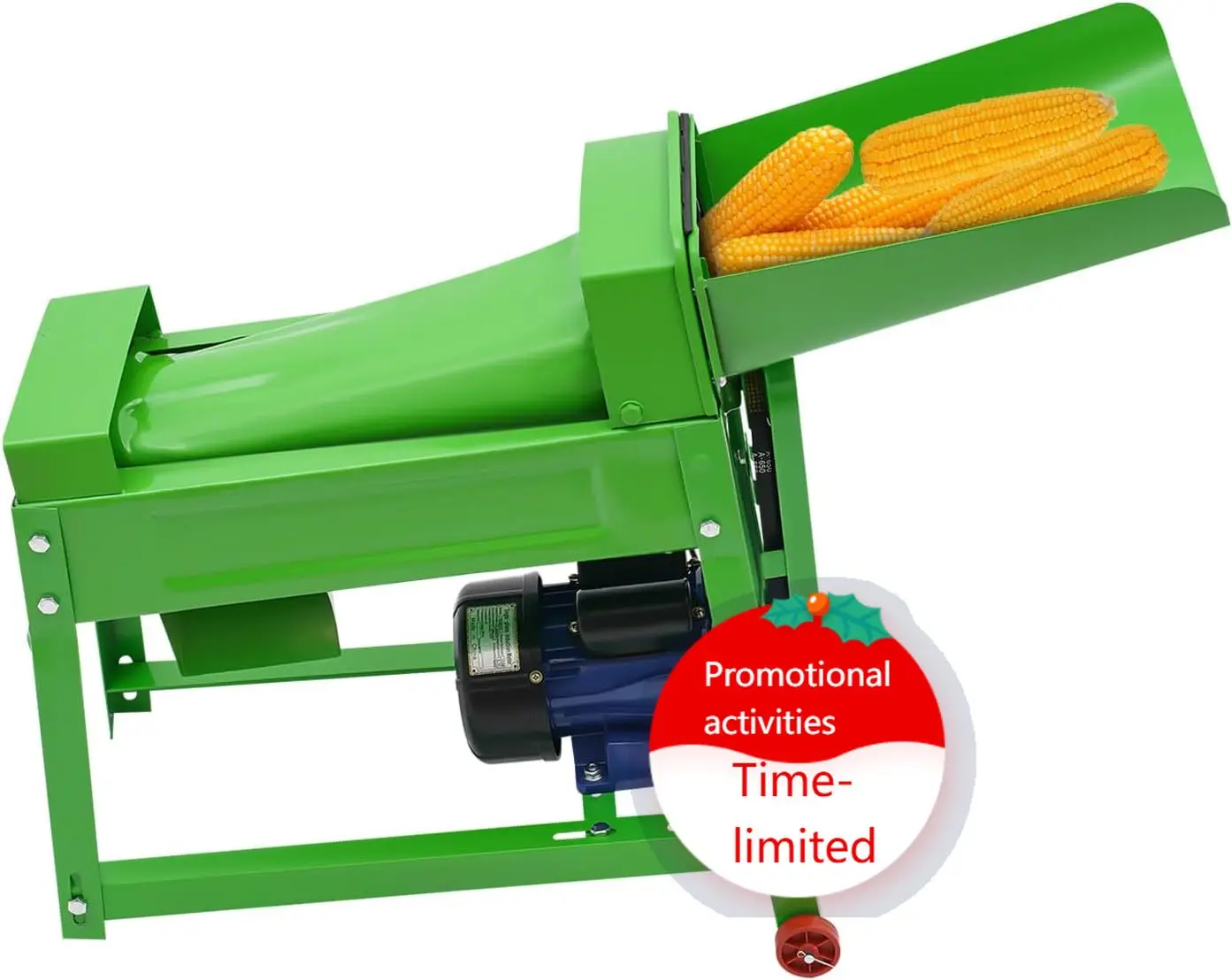 

Electric Corn Sheller Machine 110V 480W Automatic Dry Corn Thresher Machine with 2 Wheels Heavy Duty Steel Quick Corn Cob Shelle