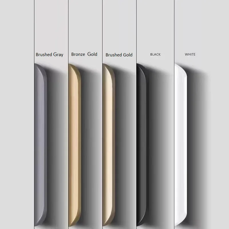 

2PC 80-1200mm Aluminum Invisible Cabinet Handles,Edge-Sealed Drawer Pulls, Modern Curved Wardrobe Door Handles for Kitchen