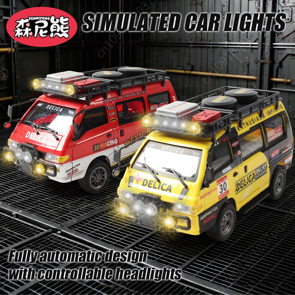 SENNIXIONG 1:24 التحكم عن بعد سرعة الانجراف MPV RTR على الطرق الوعرة سبيكة مركبة التخييم سيارة تجارية تسلق شاحنة لعبة هدية عيد #4