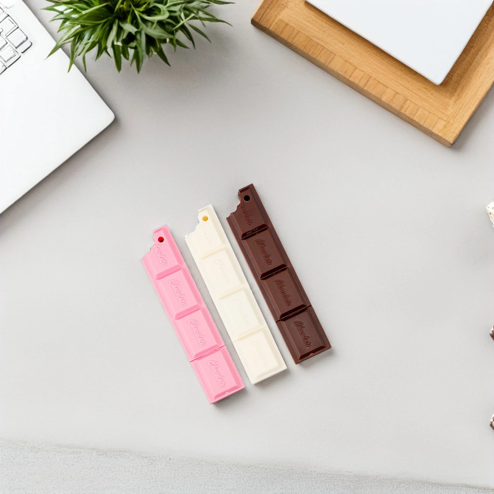 

3pcs Unique Chocolate Shaped Cartoon Ballpoint Pens Creative Stationery Supplies For School Office Party Cute