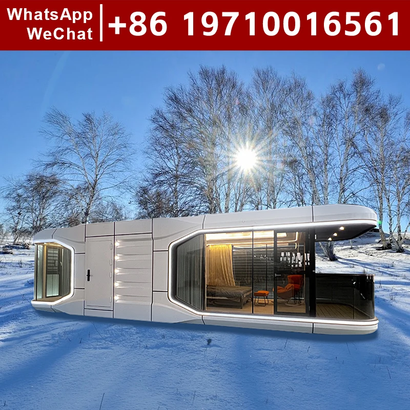 Customized Luxury Prefab Cabins Modern Outdoor Portable Mobile Space Capsule Container Room Private Hotel Tiny House