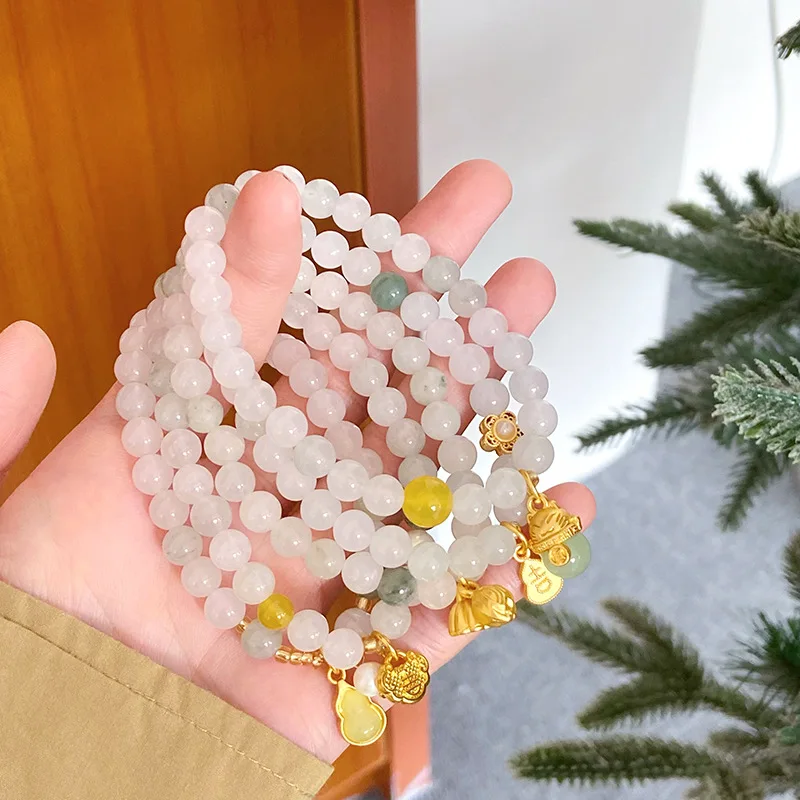 Super Fairy Sweet Fresh Tianshan Jade Gourd Ruyi Lotus Seedpod Student Girl Heart Girlfriends Bracelet