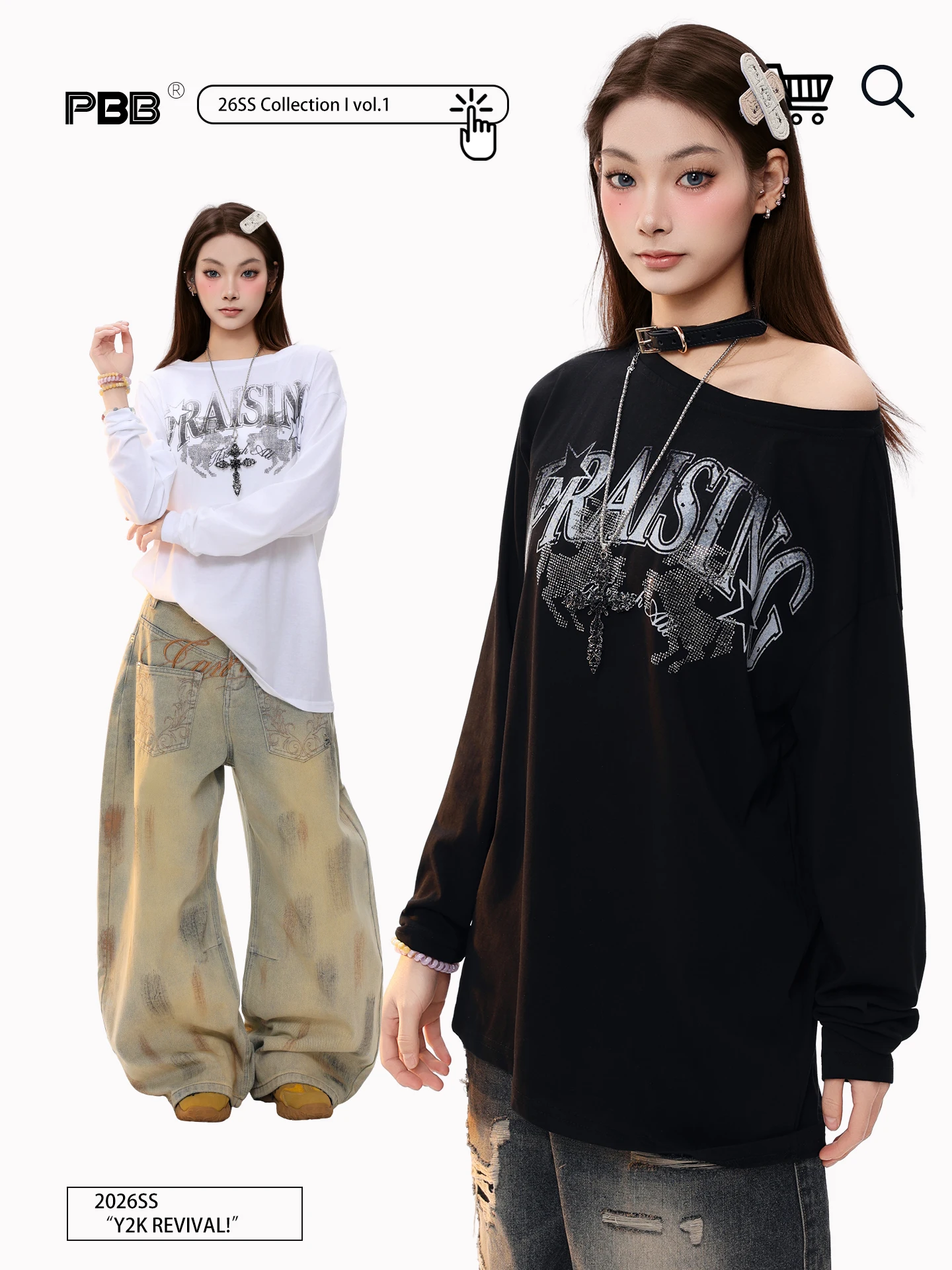 

PBB American Retro Rhinestone Letter Print Long Sve T-irt Women's Micro Transparent Air Conditioning irt Spring Loose Top