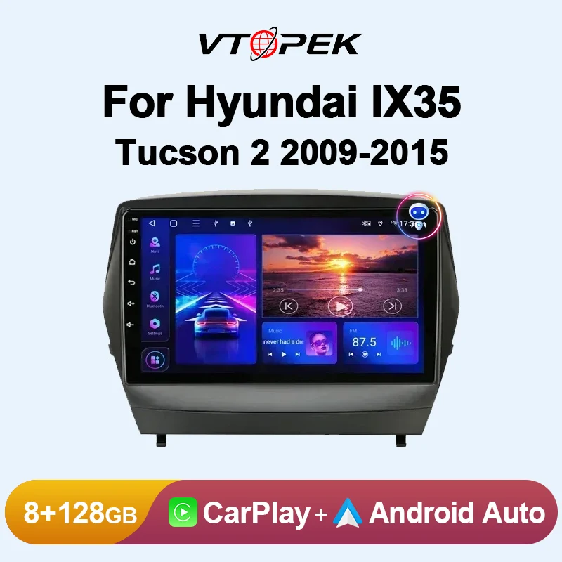 

Vtopek 9" 4G Carplay DSP 2din Android 11 Car Radio Multimedia Video Player Navigation GPS For Hyundai Tucson 2 LM IX35 2009-2015