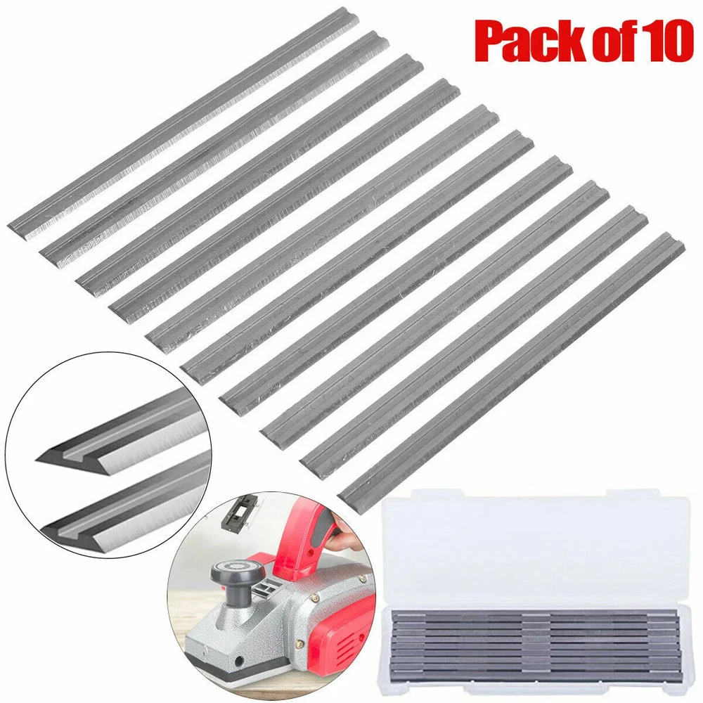 

10 шт. 82-мм реверсивных лезвий для электрических рубанков HSS для MAKITA BOSCH HITACHI