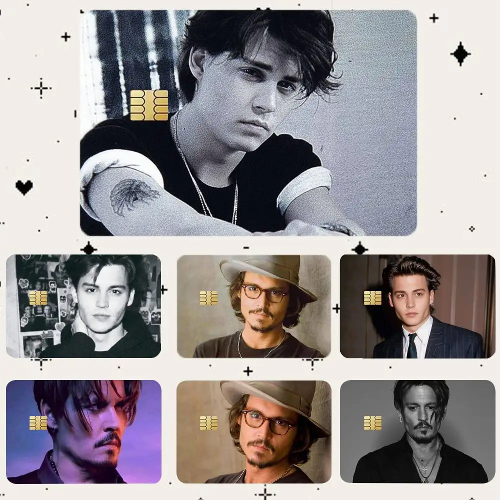 

J-Johnny Depp HD Waterproof Card Skins Protective Stickers for Credit Bank Game Cards