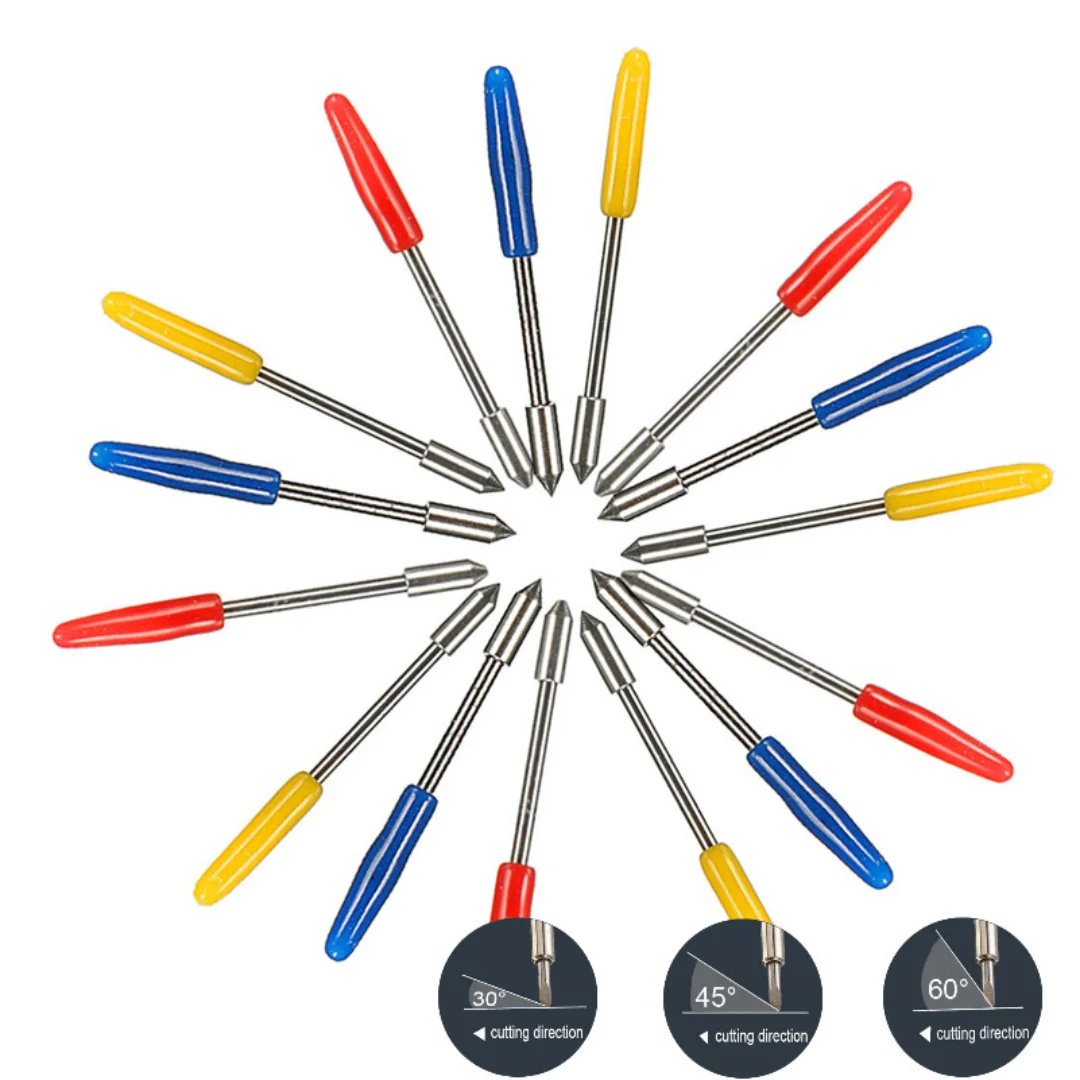 KZTech 15pcs lame per macchine per incisione della taglierina del vinile per Graphtec CB09 + 1pc supporto per lama cammeo Silhouette CB09U ad alta durezza