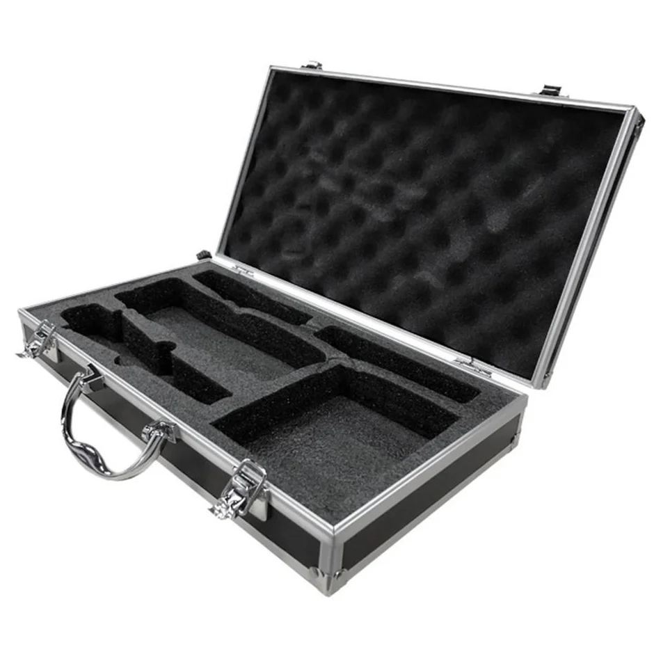 

Portable Microphone Carrying Case Sponge Compartment Hard Shell Karaoke Storage Case Impact Resistant Shockproof Instrument Box