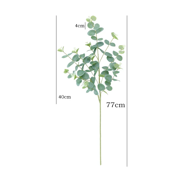 1PC 77cm Artificial Eucalyptus Leaves Stems for Home Office Flowers Bouquet Centerpiece Wedding Decoration