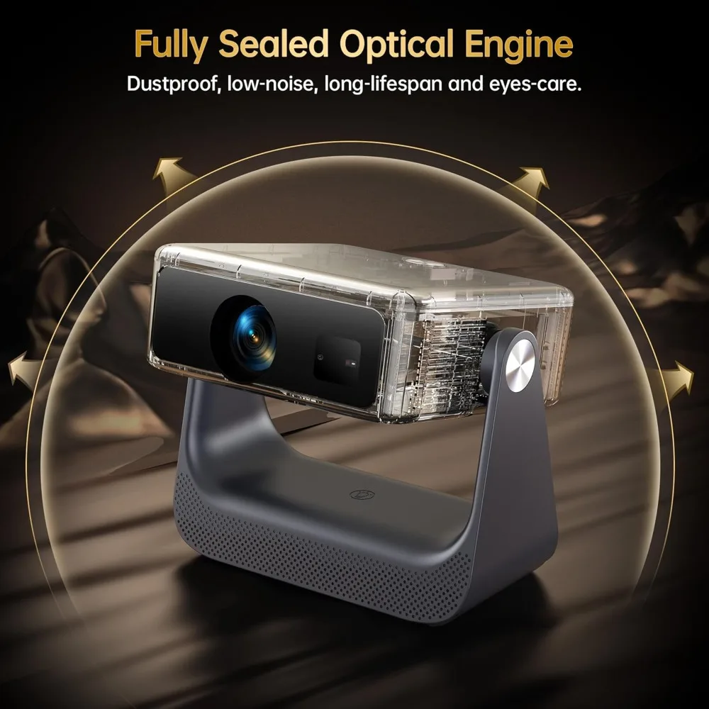 جهاز عرض Google TV WiFi 6 Bluetooth الذكي بدقة 4K يدعم التركيز التلقائي لجهاز عرض الأفلام الخارجي لـ Netflix Prime Video YouTube Home #4