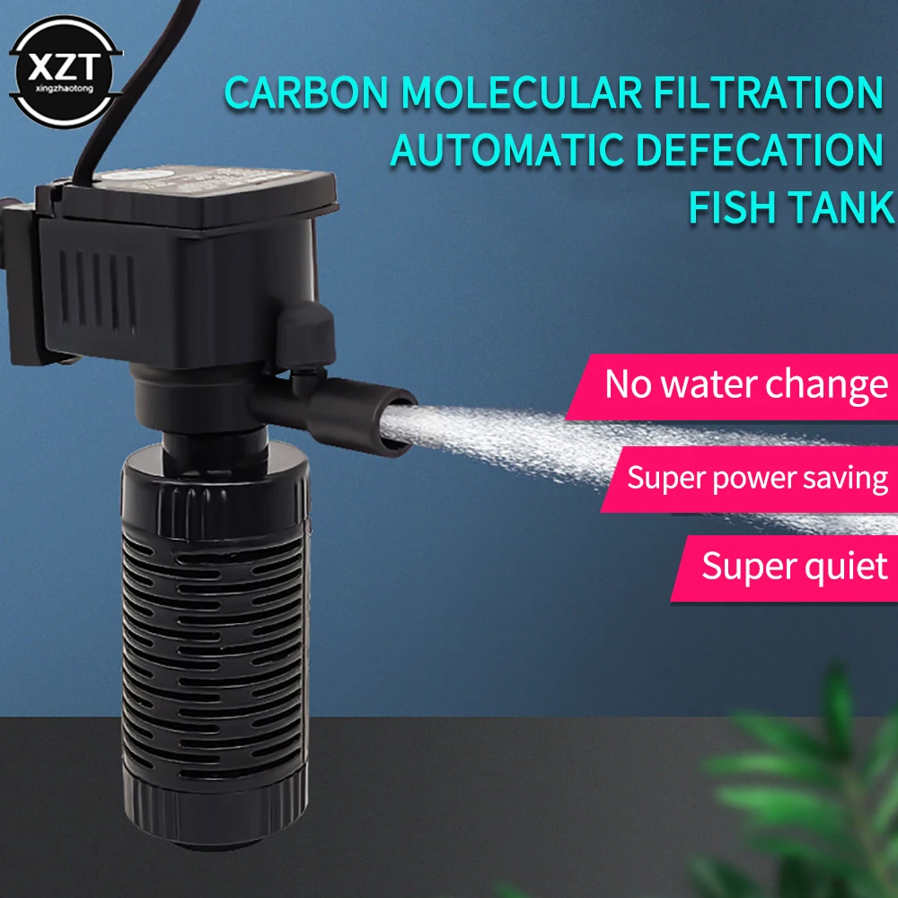 Creative 3 in 1 Filter for Aquarium Fish Tank Filter Mini Fish Tank Filter Aquarium Oxygen Submersible Water Purifier