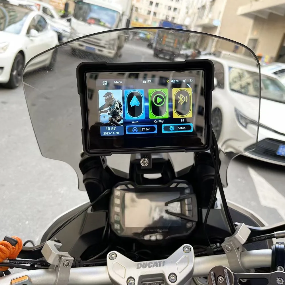 

5 Inch Portable Motorcycle Special Navigator Touch Outdoor IPX7 Waterproof External Supports CarPlay and Android Auto