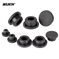 Tapones de silicona de caucho para orificios, tapones ciegos huecos negros, tapones antipolvo redondos tipo T, tamaño de 6.8mm a 68.6mm