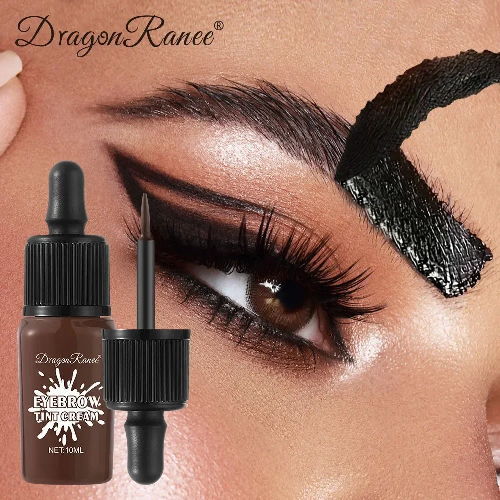 Peel-off Eyebrow Gel Natural Brow Tattoo Black Brown Tint Makeup Waterproof Lasting Eye Brow Enhancers Liquid Gel Tear Wear Easy