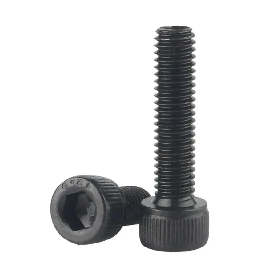Black Grade 12.9 Steel Allen Bolts 5/10/50pcs Hexagon Hex Socket Cap Head Bolt Screw DIN912 M1.4 M1.6 M2 M2.5 M3 M4 M5 M6 M8