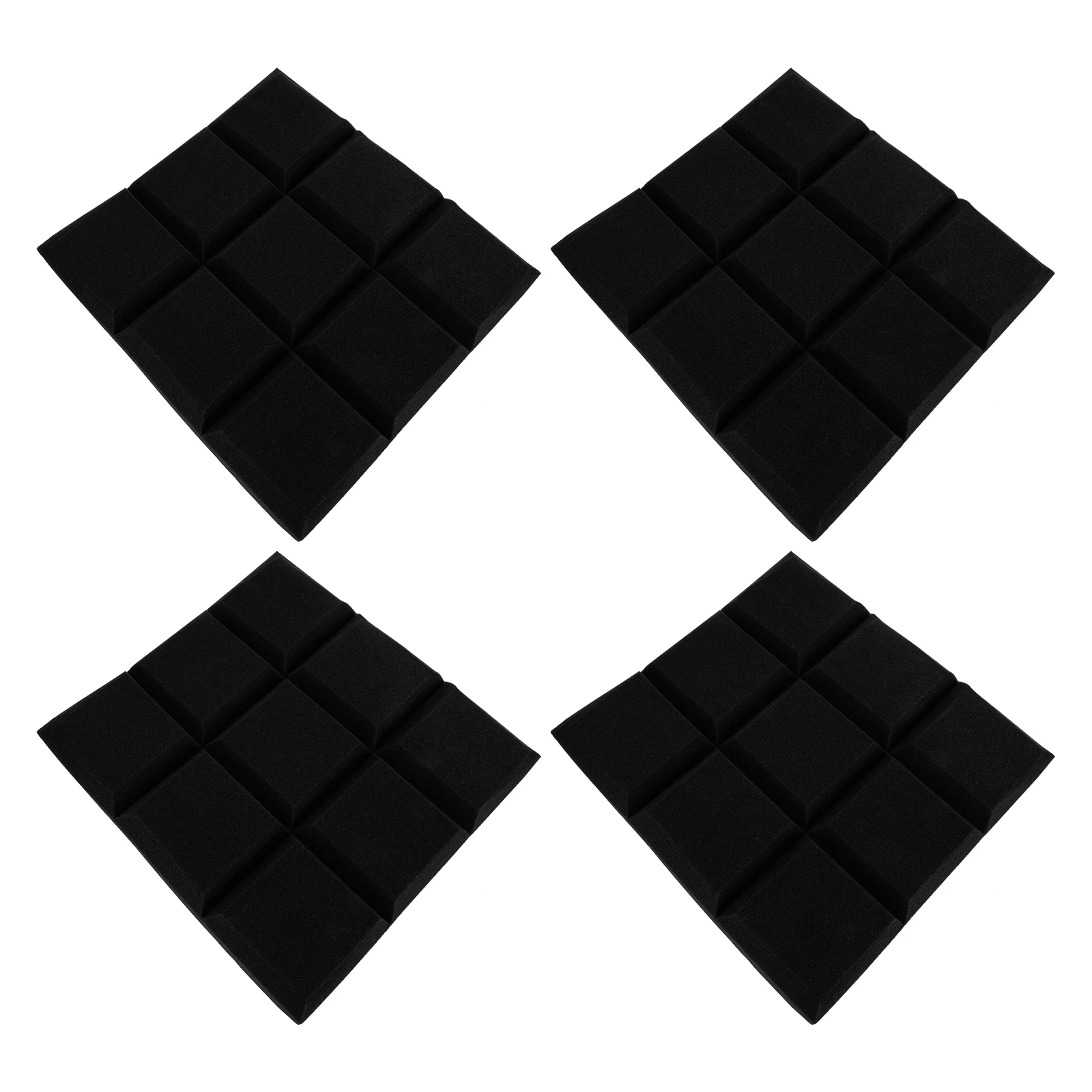 

4 Pcs Soundproof Cotton Panel Wall Acoustic Outdoor Black Fabric Panels Proofing Office