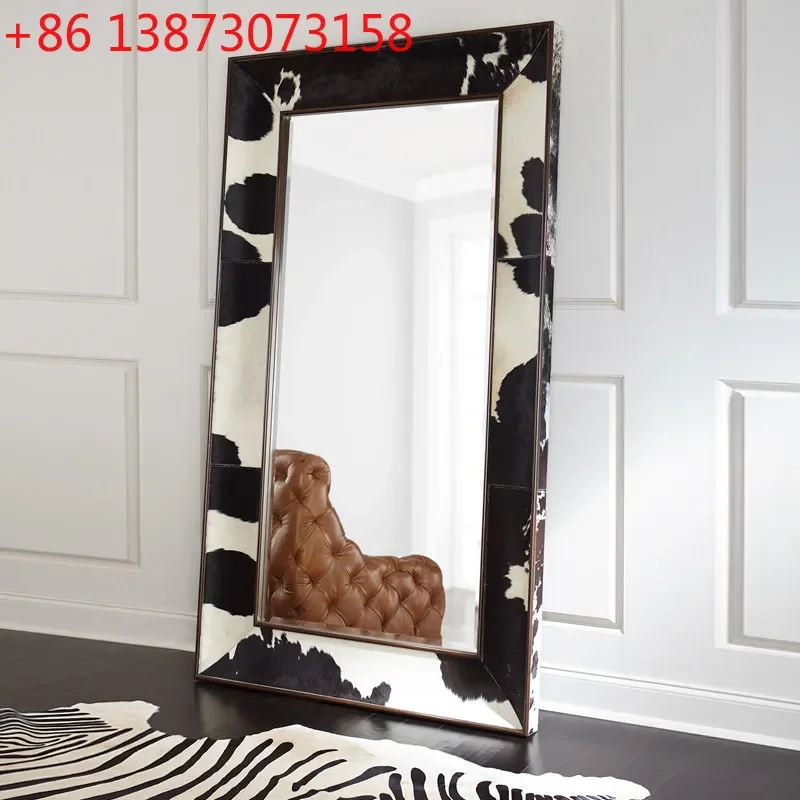

Medieval European cow style American creative clothing store fitting mirror