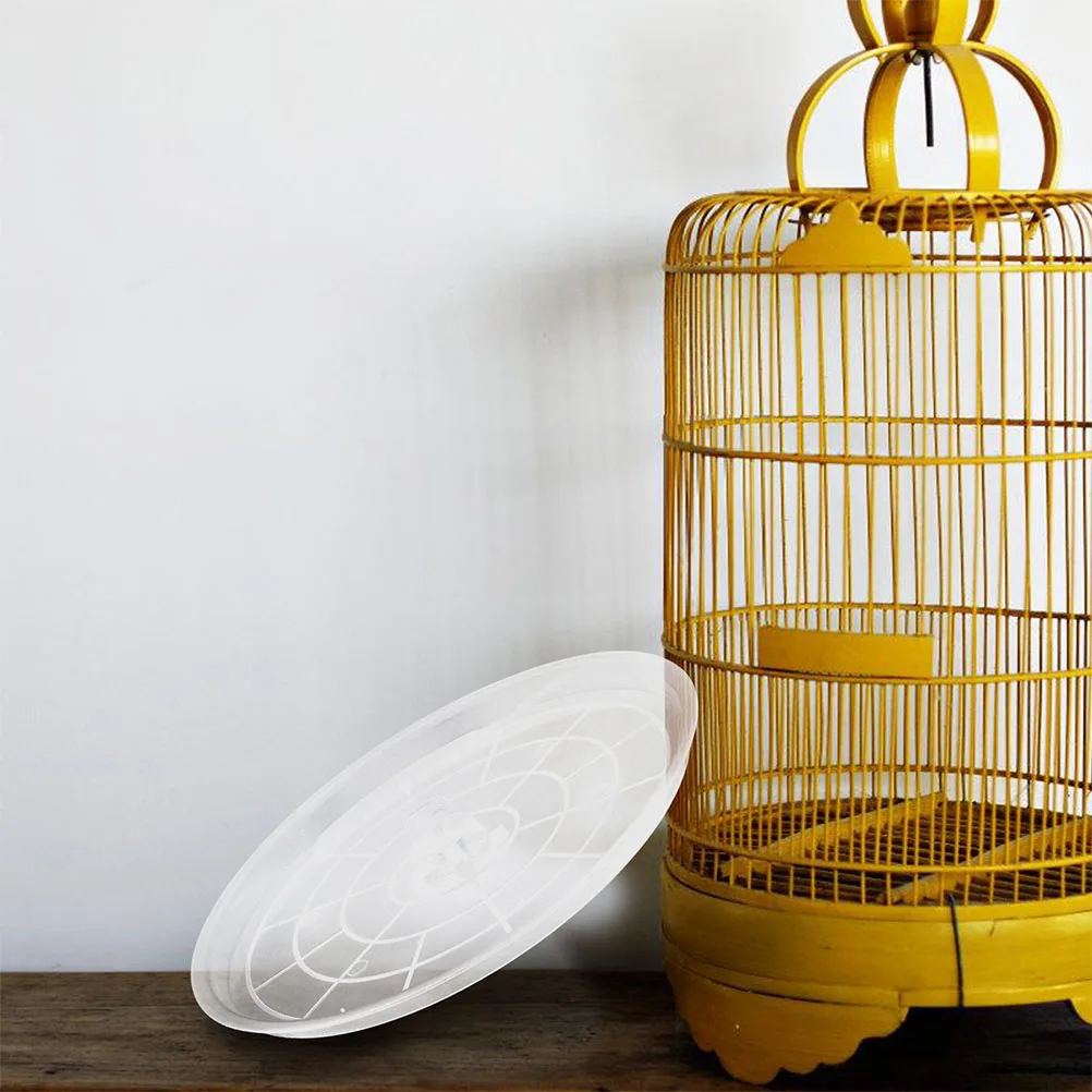 

2pcs Bird Transparent Durable Plastic Bottom Litter Holder Toilet Pan For Parakeet Small Birds Parrots Replacement Accessories