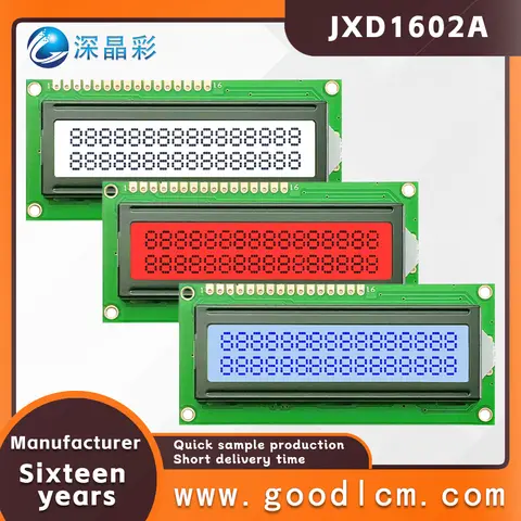 1602a 2x16 lcd display 16x02 i2c LCD module hd44780  drive Multiple mode colors are available 5V power supply