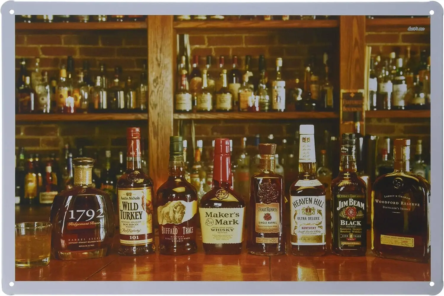 Póster de lata para botellas de whisky, letrero decorativo para comida y bebidas