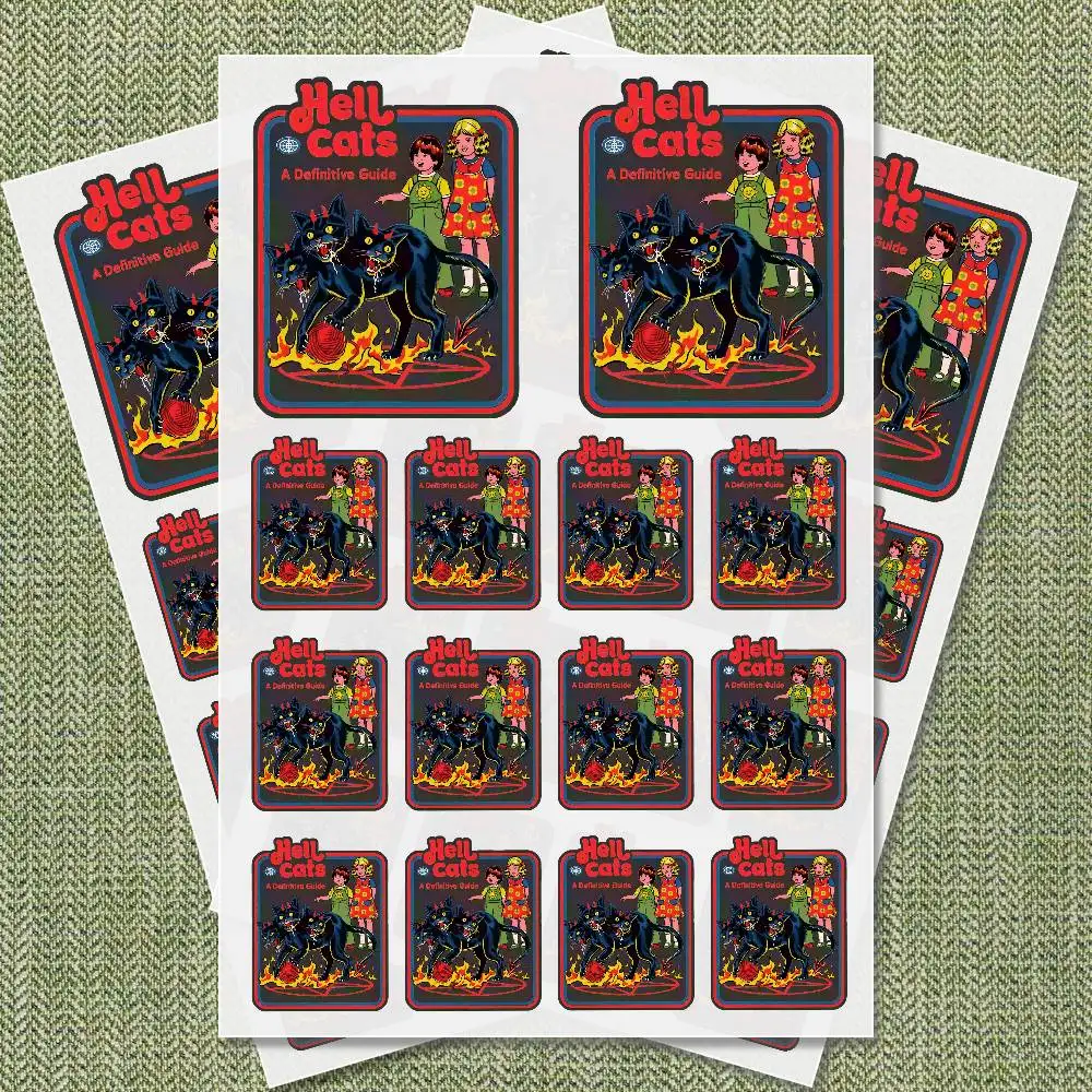 헬 캣츠 데칼 세트 고품질 인쇄 및 컷 스티커 만화 스티커