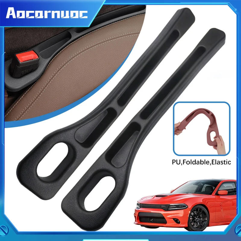 

2Pcs For Dodge Charger 2005 2006 - 2019 2020 2021 2022 Car Seat Gap Filler Between Seats Crevice Decoration Interior Accessories